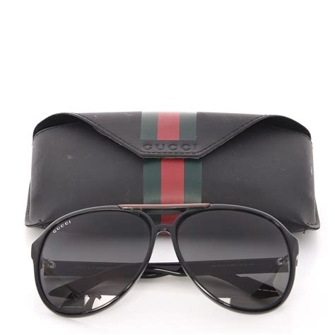 gucci black aviator sunglasses|gucci unisex aviator sunglasses.